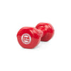 Image of 2.5kg red vinyl coated dumbbell for strength training