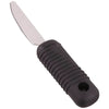 Image of Adaptive Cutlery with Built Up Non Slip Grip Handles knife with wide ribbed black handle