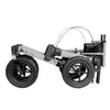 Image of All Terrain Folding Rollator with Pneumatic Tyres folded compact for transport and storage