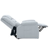Image of Athena Electric Lift Recliner Chair with Power Lift and USB fully reclined light grey electric chair side view