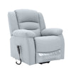 Image of Athena Electric Lift Recliner Chair with Power Lift and USB light grey padded recliner chair front view