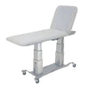 Image of Bariatric Examination Table with Electric Back Rest 350kg Capacity with raised backrest and wheeled base