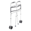Image of Bariatric Folding Walker with Wheels 317kg Heavy Duty Support angled view showing folding design and sturdy side frames