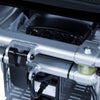 Image of Bruno HD Heavy Duty All Terrain Powerchair reinforced folding frame and battery connection detail
