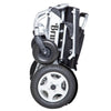Image of Bruno Heavy Duty All Terrain Electric Wheelchair folded compact transport position with large wheels