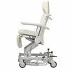 Image of Clinical Convalescent Recliner Chair with Lift-Up Seat, side view showing adjustable height frame and supportive armrests