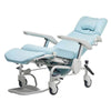 Image of Clinical Convalescent Recliner Chair with Tilt and Legrest fully reclined position, extended legrest, cushioned head support