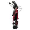 Image of 2-in-1 Walker Transport Chair Combination Red Folded Side