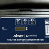 Image of DeVilbiss 1025 10 Litre Home Oxygen Concentrator top control panel with oxygen flow indicators