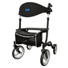 Image of Deluxe Compact Outdoor Walker with Seat Black