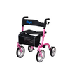 Image of Deluxe Compact Outdoor Walker with Seat Pink