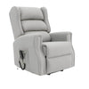 Image of Dual Motor Electric Lift Recliner Chair with Adjustable Backrest light grey power lift recliner with remote control