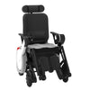 Image of Electric Folding Powerchair with Zero Gravity Mode front view with padded headrest and folding leg rests