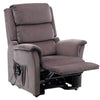 Image of Electric Lift Recliner Chair with Dual Motor - Petite reclined position showing extended footrest and cushioned backrest