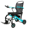 Image of Flytemax2 Lightweight Carbon Fibre Electric Wheelchair turquoise carbon fibre frame with joystick controls