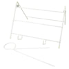 Image of Folding Book and Magazine Holder Stand with Page Clip folded white metal stand frame with detachable wire page holder