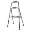Image of Folding Hemi Walker with Adjustable Height and Hand Grips lightweight aluminum frame with padded dual hand grips and four rubber feet