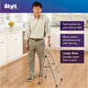 Image of Folding Hemi Walker with Adjustable Height and Hand Grips used by adult walking indoors providing one handed support and stability