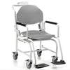 Image of Folding Medical Chair Scale 250kg front view of mobile medical weighing chair with armrests and footplates