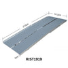 Image of Folding Wheelchair Ramp - Portable & Lightweight Aluminium Ramp for Steps, Kerbs & Cars 213cm aluminium ramp with dimensions shown