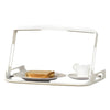 Image of Homecraft Freehand Tray One Hand Carry Tray with Folding Handle holding plate with sandwich and cup for stable one hand carrying