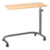 Image of King Overbed Table with Spring Lift 90 x 39cm curved base frame with wood tabletop