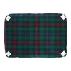 Image of Lap Tray with Bean Bag Base and Non Slip Mat for Eating and Crafts underside bean bag cushion with tartan fabric cover