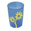 Image of Lightweight Non Slip Cup With Flower Design Blue Yellow