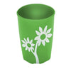 Image of Lightweight Non Slip Cup With Flower Design Green White