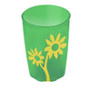Image of Lightweight Non Slip Cup With Flower Design Green Yellow