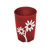 Image of Lightweight Non Slip Cup With Flower Design Red White