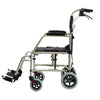 Image of LightweightTransit Wheelchair with Seatbelt & Brakes Gold Side