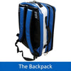 Image of Modular Medical Kit Bag with Colour Coded Pouches blue backpack with padded straps and reflective trim