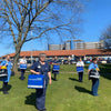 Image of Modular Medical Kit Bag with Colour Coded Pouches carried by community nurses outdoors