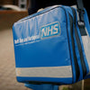 Image of Modular Medical Kit Bag with Colour Coded Pouches close up of blue NHS shoulder bag