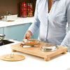 Image of Multi Purpose Food Preparation Board for One Handed Cooking kitchen board with removable bowl for grated vegetables