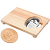 Image of Multi Purpose Food Preparation Board for One Handed Cooking wooden prep board with grater insert and food holder