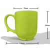 Image of One-Handled Ceramic Mug for Seniors Green Body Measurements