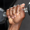 Image of Oval-8 Finger Splint for Trigger Finger & Arthritis worn during grip activity for finger support