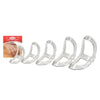 Image of Oval-8 Finger Splint for Trigger Finger & Arthritis clear splints set displayed for different sizes