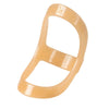 Image of Oval 8 Finger Splint Kit for PIP and DIP Joint Support single beige plastic splint close up with open design