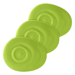 Oval Ceramic Saucer For Seniors Green