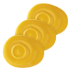 Image of Oval Ceramic Saucer For Seniors Yellow