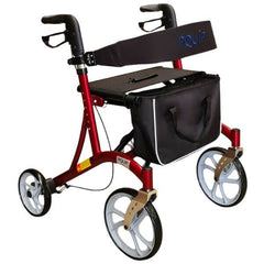 PQUIP Euro Xfold Outdoor Walker 10" Wheels Red
