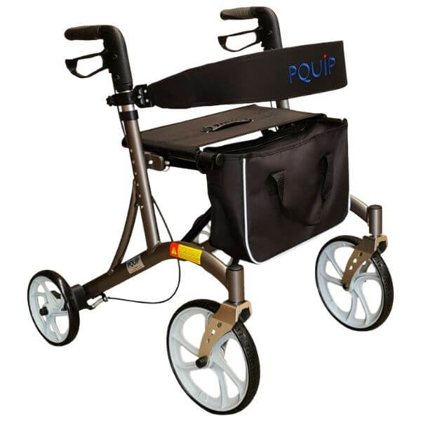 PQUIP Euro Xfold Outdoor Walker 10" Wheels Titanium
