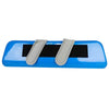Image of Pediatric Therapy Side Lying Positioning Support Wedge underside view with two gray fastening straps and black hook panel