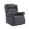 Image of Petite Quad Motor Electric Lift Recliner Chair with Footrest Extension dark grey padded electric recliner chair