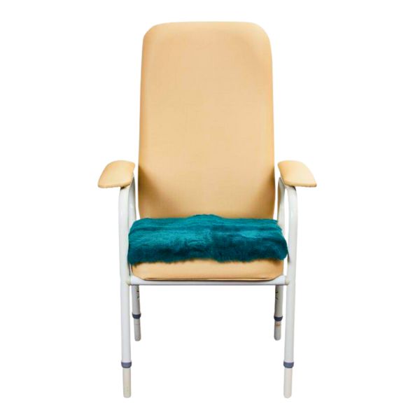Portable Sheepskin Seat Cover on Dining Chair