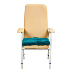 Portable Sheepskin Seat Cover on Dining Chair