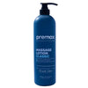 Image of Premax Massage Lotion Classic 1L pump bottle blue design with smooth non greasy massage formula